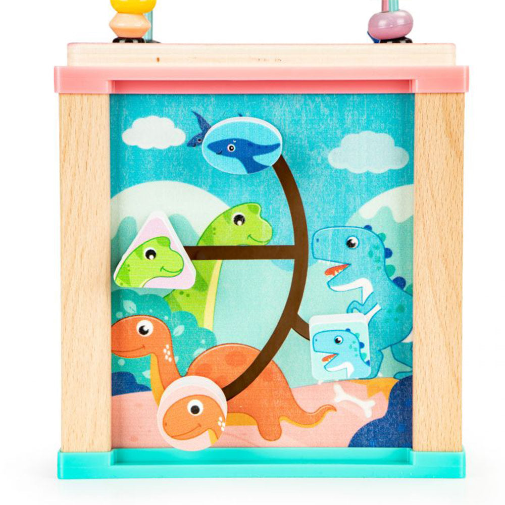 Ecotoys Drvena edukativna kocka Dino