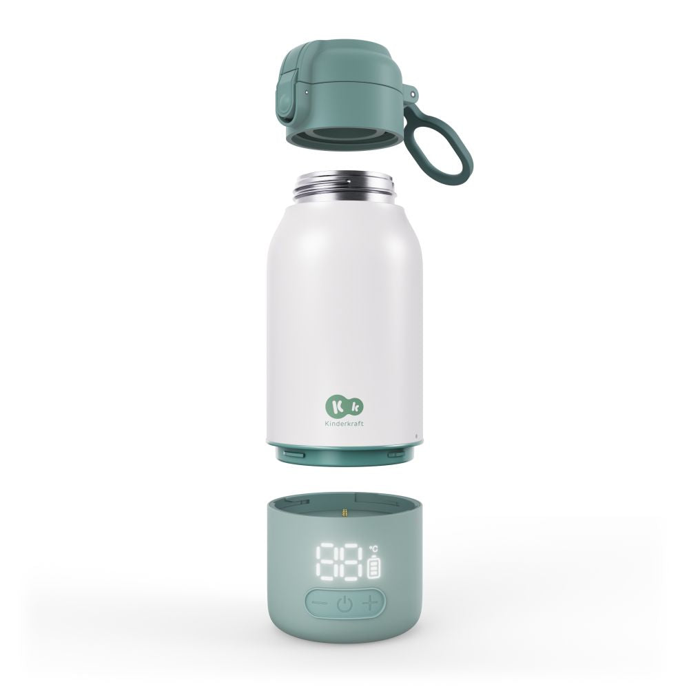 Kinderkraft GAJA prijenosni grijač - bočica/termosica s baterijom 500 ml, Green