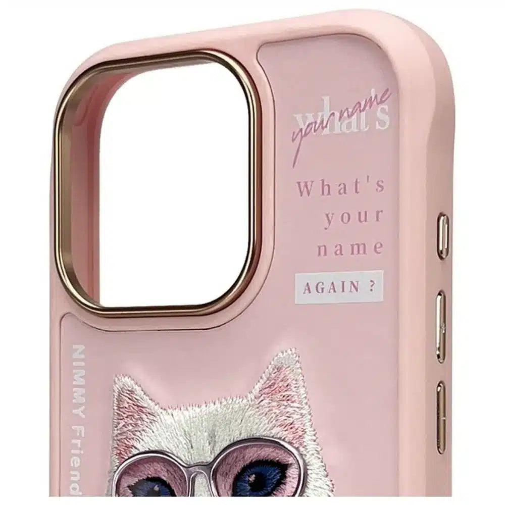 NIMMY COOL & CUTE 2.0 maskica s motivom mačke za iPhone 16 Pro - pink