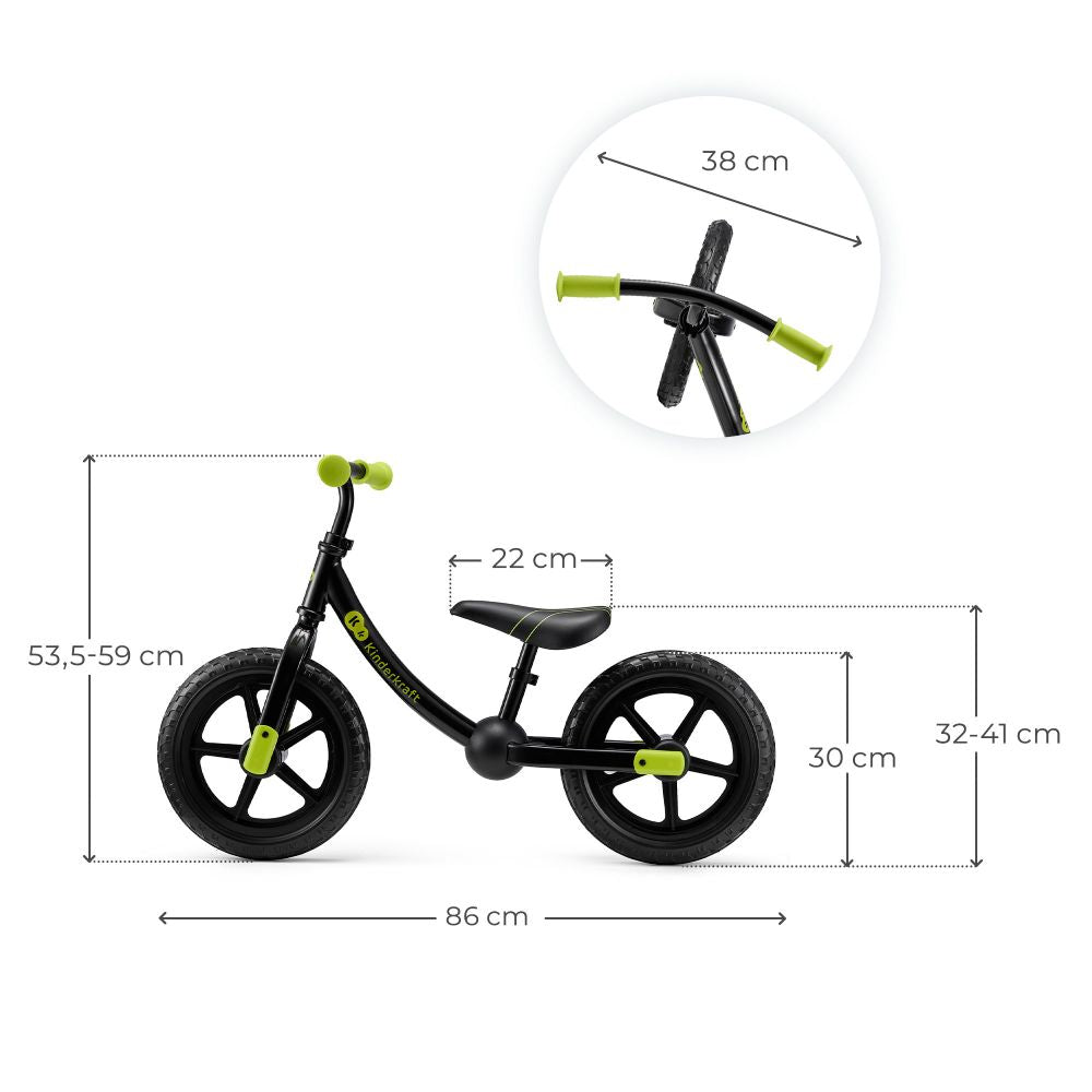 Kinderkraft balans bicikl 2WAY NEXT OFF ROAD, Black