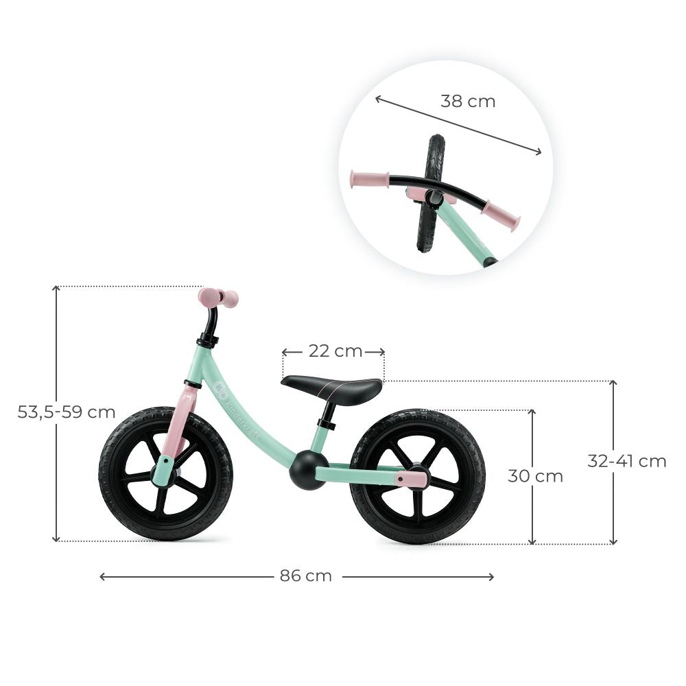 Kinderkraft balans bicikl 2WAY NEXT OFF ROAD, Candy Mint