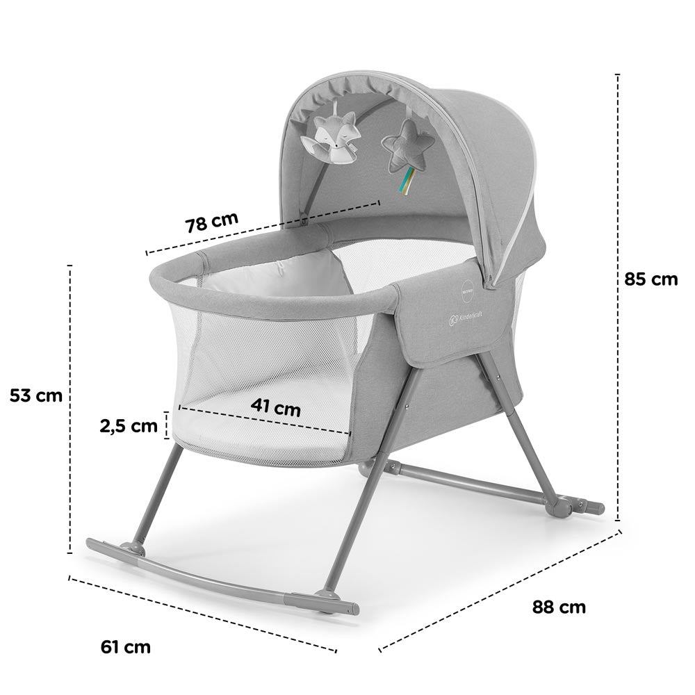 Kinderkraft Krevetić LOVI 3u1, beige