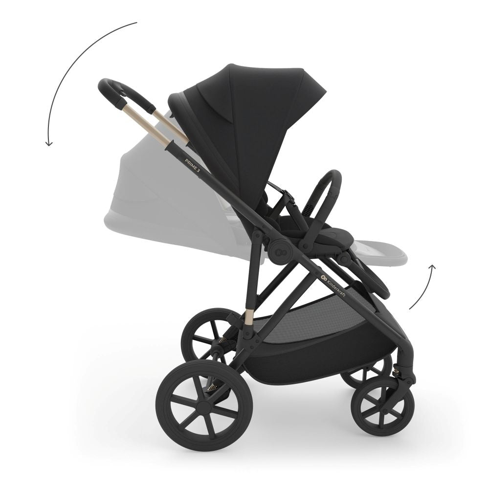 Kinderkraft Kolica Prime 3 3u1, Black