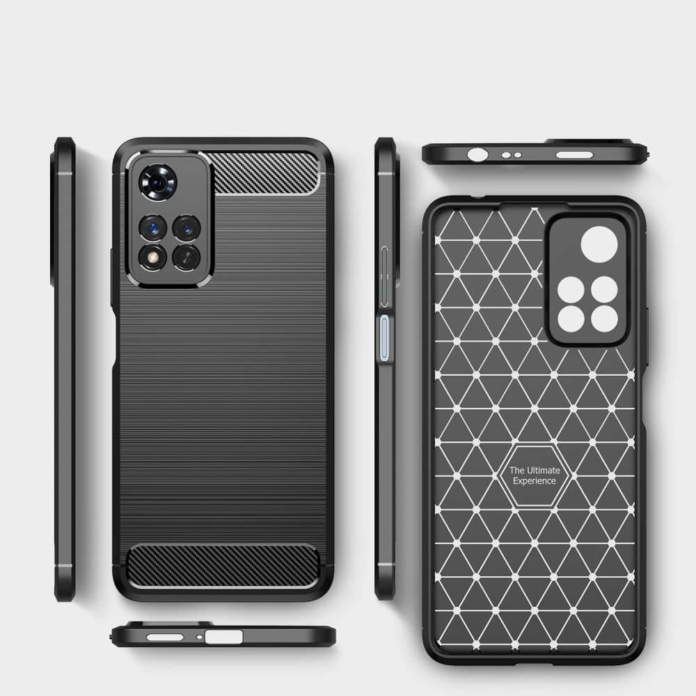 TECH-PROTECT TPUCARBON POUZDRO PRO XIAOMI REDMI NOTE 11 PRO+ PLUS 5G ČERNÉ