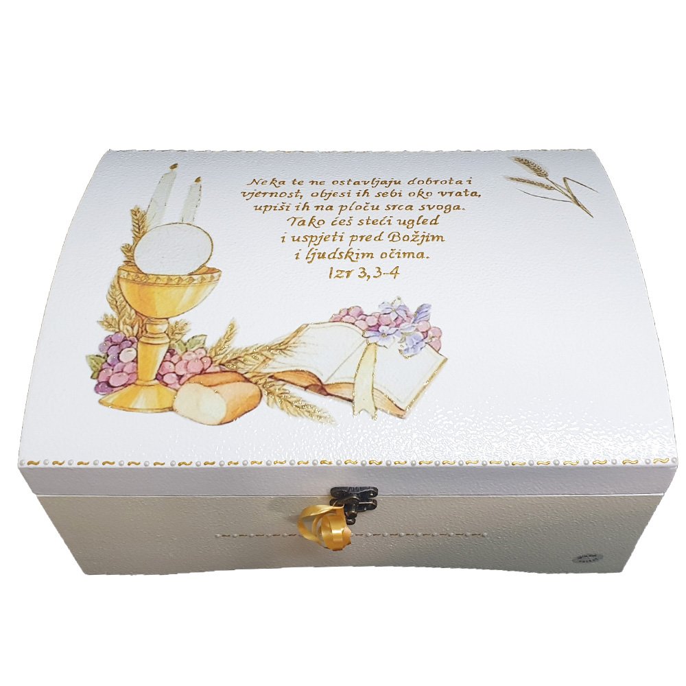 Personalizirane škatle za prvo sv. obhajilo – popolno darilo za otroke, duhovnike in veroučitelje – 12. 25x35x17cm -16716
