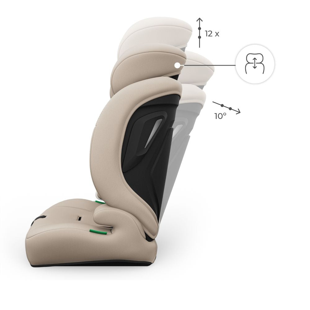 Kinderkraft autosjedalica Comfort Up 2 plus i-Size 9-36 kg (76-150 cm) bez Isofix-a, Beige