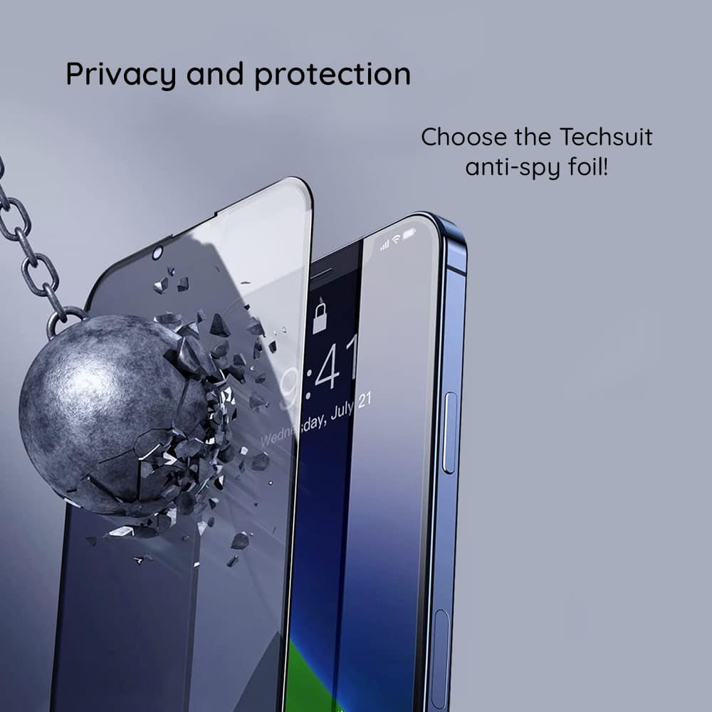 Techsuit – 111D tvrzené Privacy Full Glue sklo pro Honor X8b