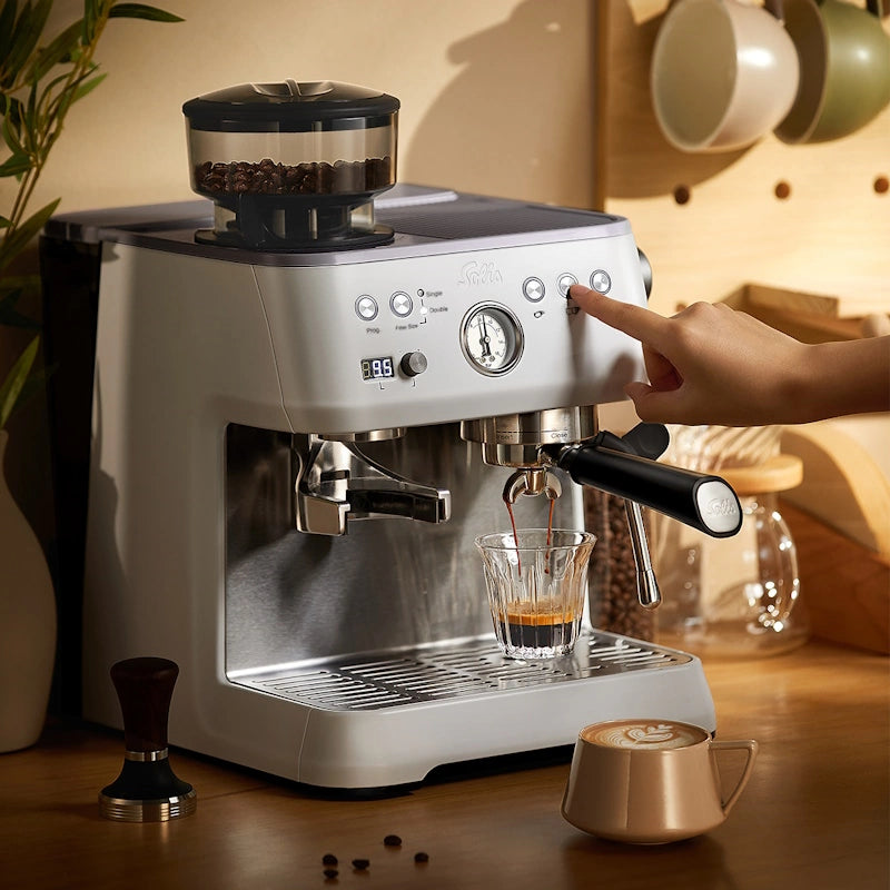 Solis Grind & Infuse Perfetta White espresso machine
