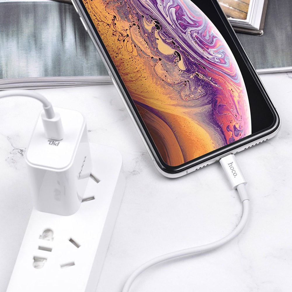 Hoco - Podatkovni kabel Swift PD (X36) - USB Type-C na Lightning, 18W, 3A, 1.0m - Bijeli
