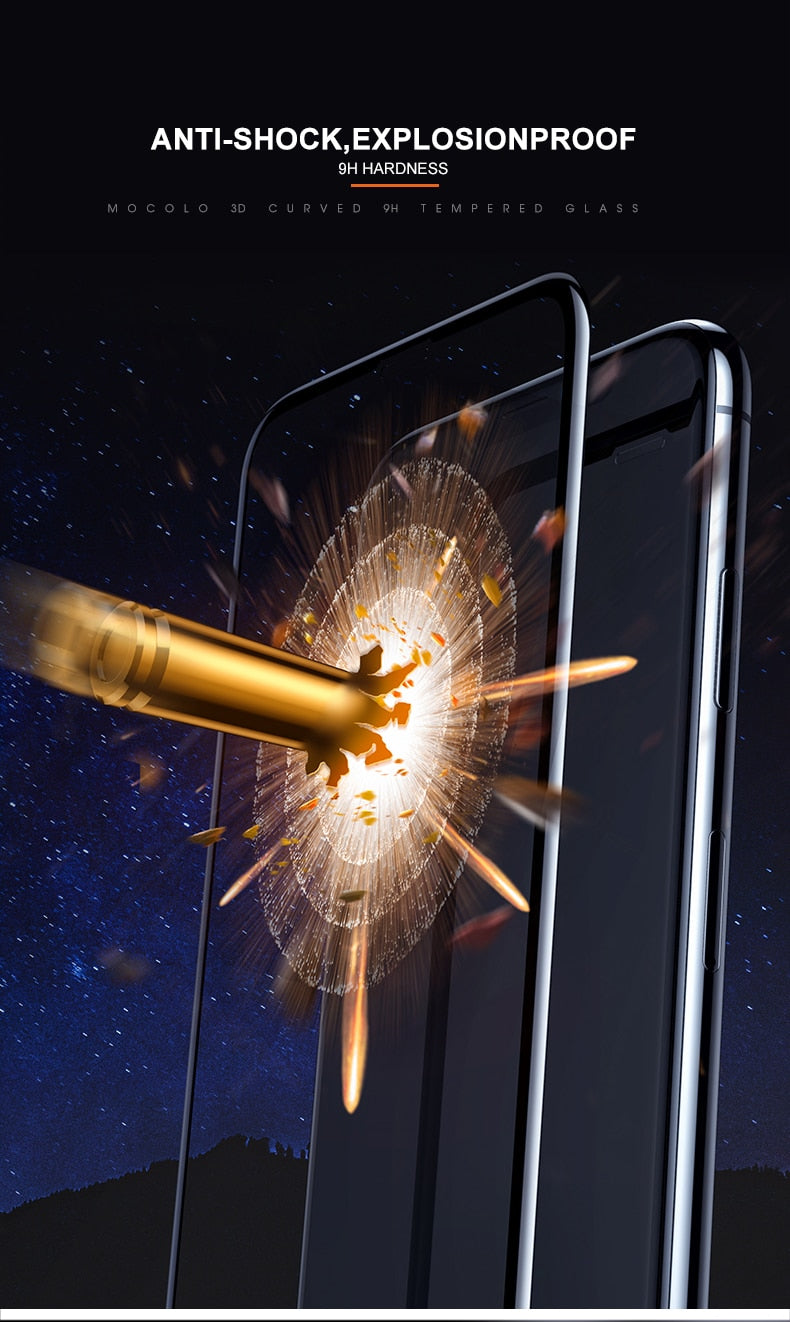 Mocolo - 3D zakrivljeno potpuno ljepljivo staklo za iPhone 12 Pro Max - crno
