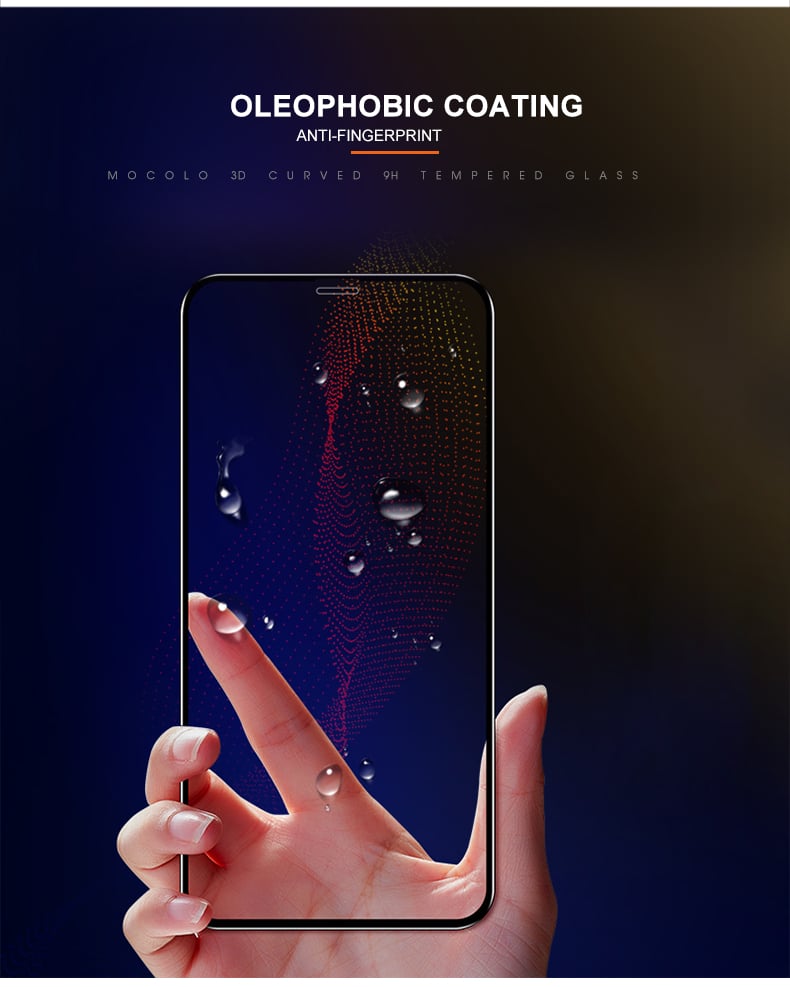 Mocolo - 3D zakrivljeno potpuno ljepljivo staklo za iPhone 12 Pro Max - crno