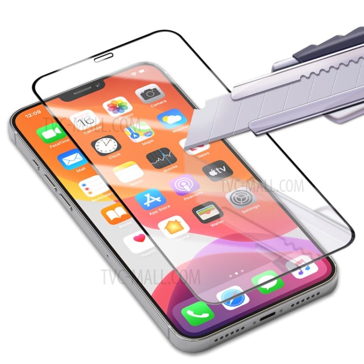 Mocolo - 3D zakrivljeno potpuno ljepljivo staklo za iPhone 12 Pro Max - crno