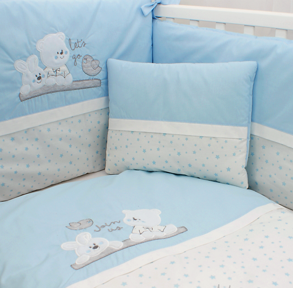 Posteljina 9u1 medo roza