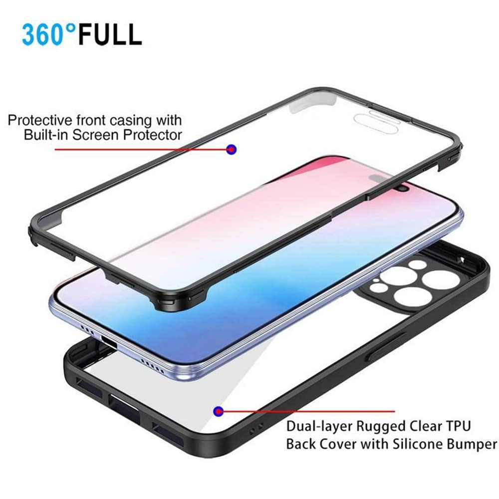 Techsuit – ColorVerse 360 Series oboustranný ochranný kryt pro Xiaomi Poco X6 Pro – černý