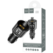 hoco. FM modulator, BT handsfree, 12 V/24 V, 2 x USB 2,4 A - E19 Smart, BT, FM, Charger