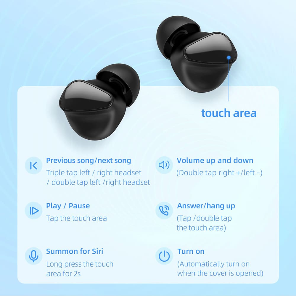 HOCO - TWS sluchátka (EW17 Amusement) s Bluetooth 5.3 - černá