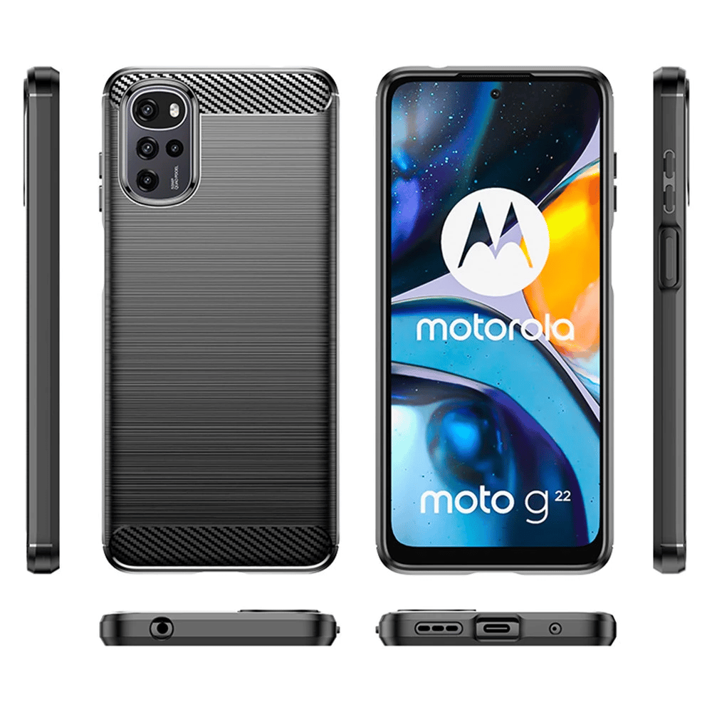 Techsuit Carbon Silicone maska za Motorola Moto G22