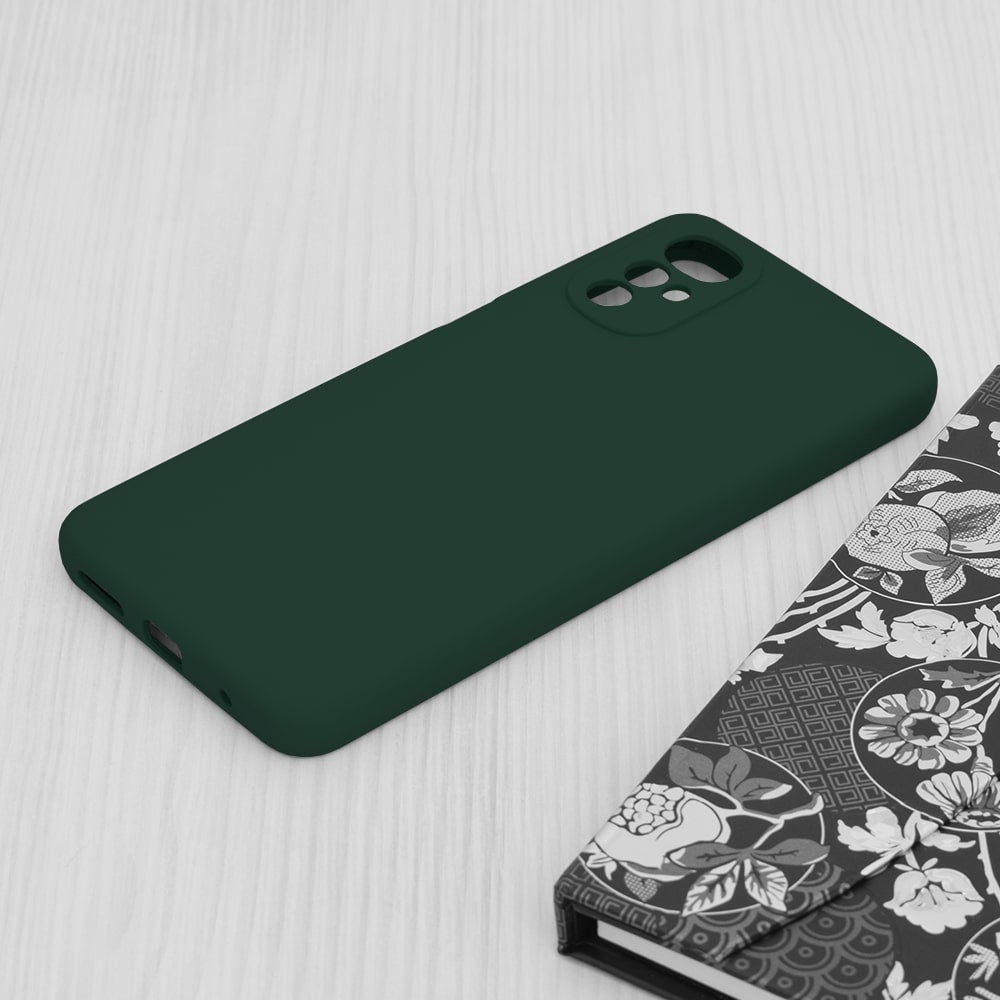 Techsuit Soft Edge Silicone maska za Motorola Moto G22 tamno zelena