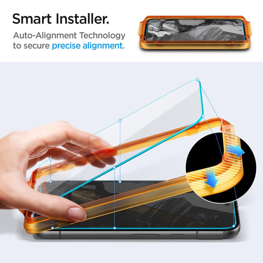 Spigen - Glas.tR Align Master (2 ks) pro Google Pixel 8a – čirá