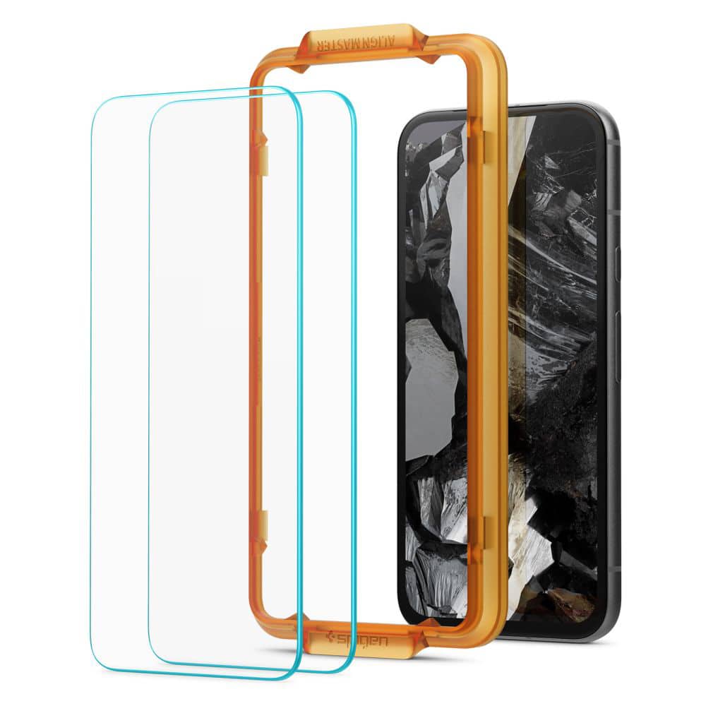 Spigen - Glas.tR Align Master (2 ks) pro Google Pixel 8a – čirá