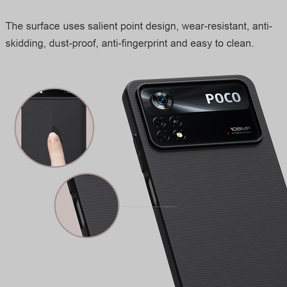 Nillkin - Super Frosted Shield maska za Xiaomi Poco X4 Pro 5G - crna
