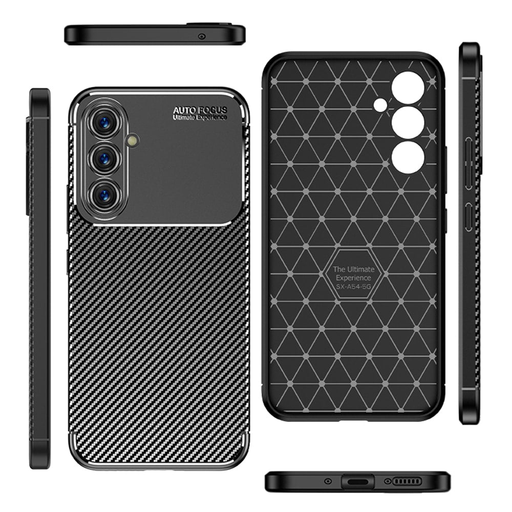 Techsuit – CarbonFiber pouzdro pro Samsung Galaxy A54 5G – černé