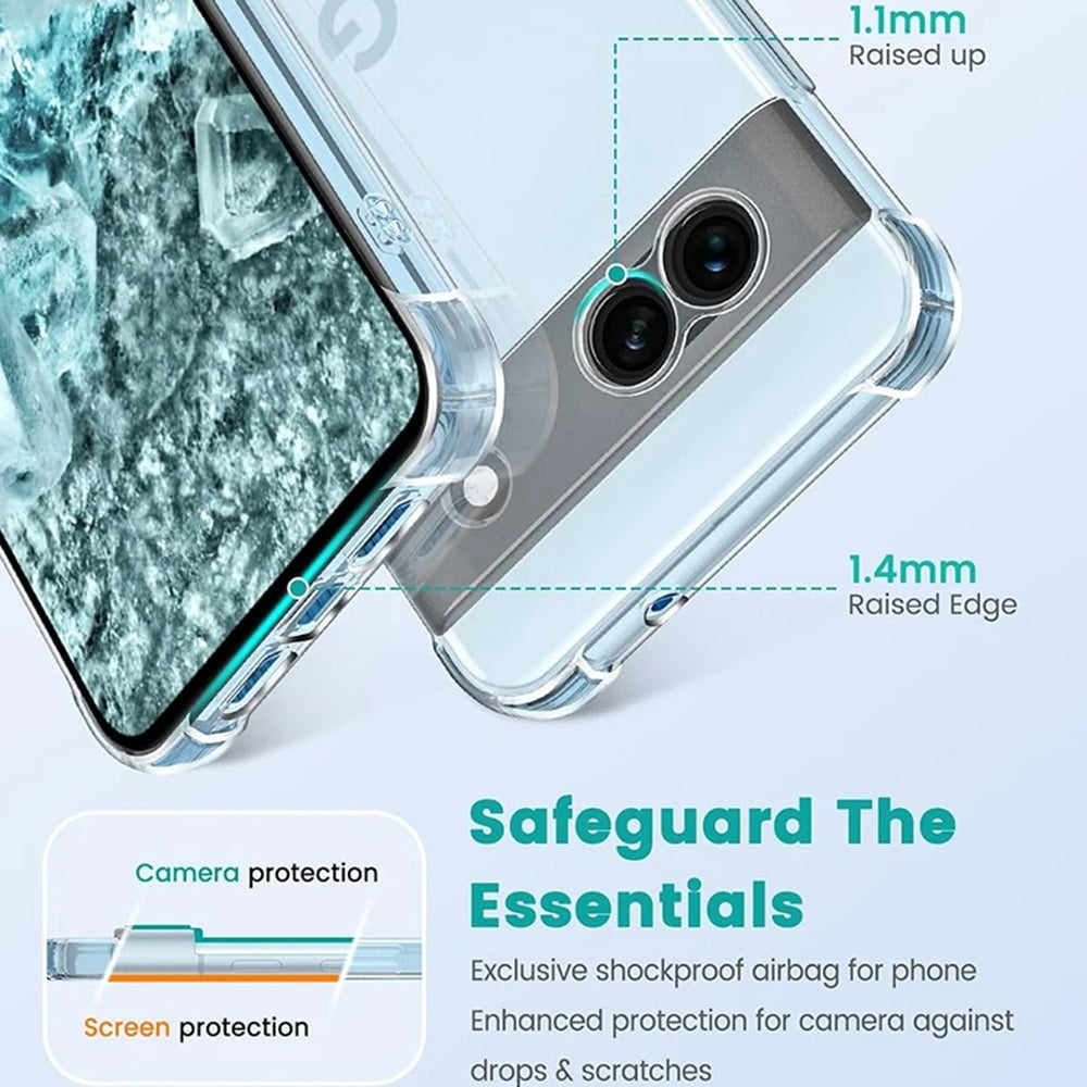 Techsuit Shockproof Clear Silicone průhledné pouzdro odolné proti nárazu pro Google Pixel 9 Pro
