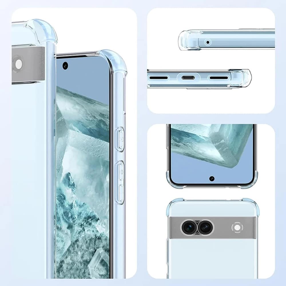 Techsuit Shockproof Clear Silicone průhledné pouzdro odolné proti nárazu pro Google Pixel 9 Pro