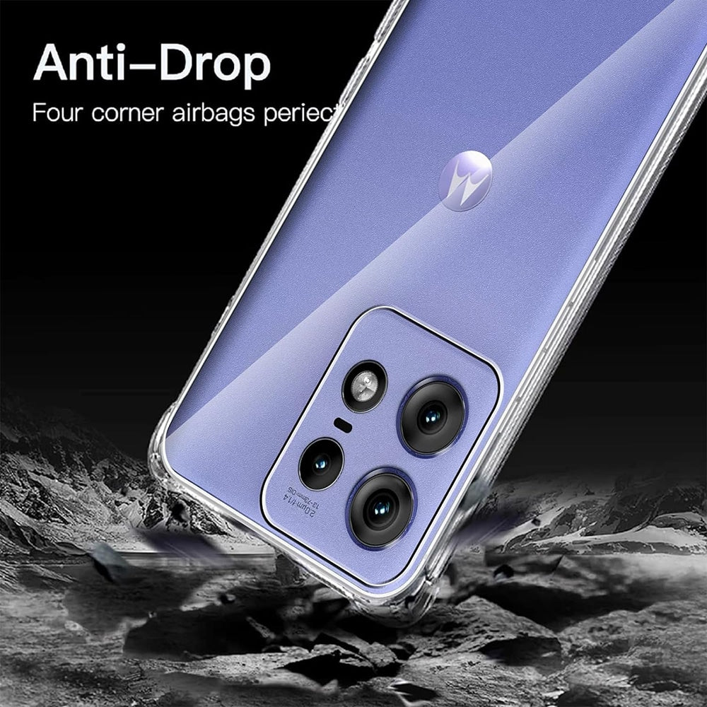 Techsuit Shockproof Clear Silicone průhledné silikonové pouzdro odolné proti nárazům pro Motorola Edge 50 Pro