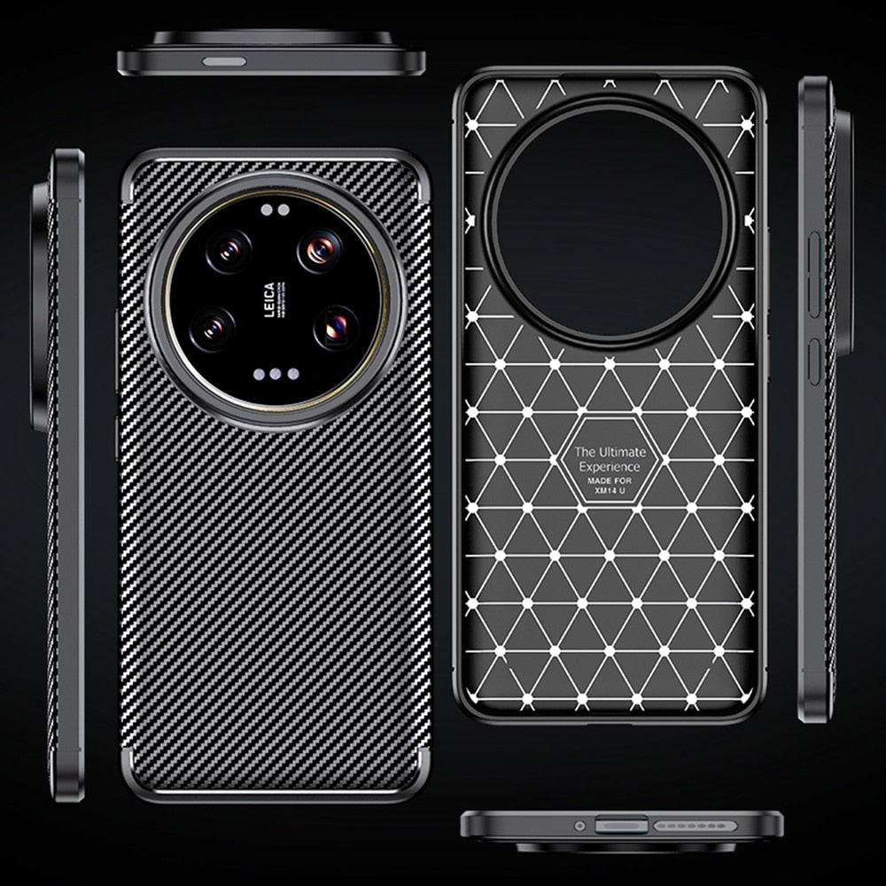Techsuit – CarbonFiber maska za Xiaomi 14 Ultra – crna