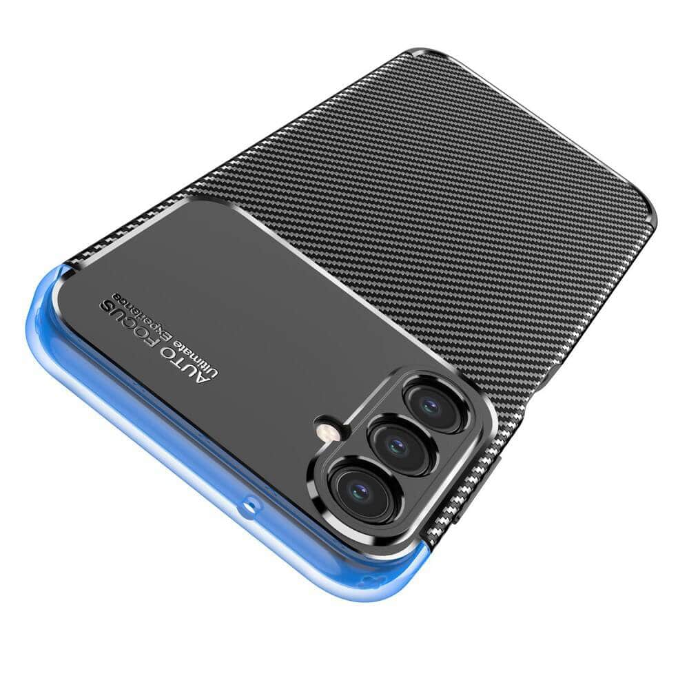 Techsuit – CarbonFiber pouzdro pro Samsung Galaxy A15 4G / A15 5G – černé