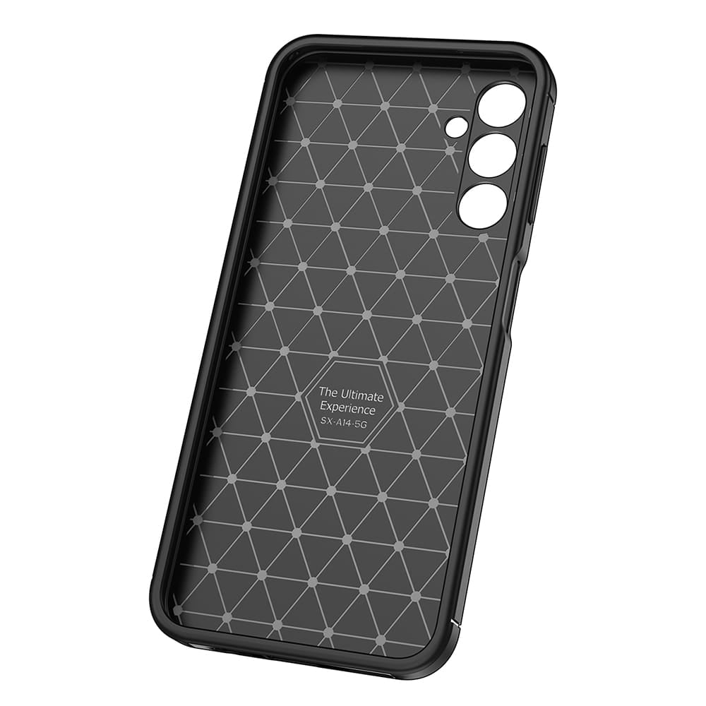 Techsuit – CarbonFiber pouzdro pro Samsung Galaxy A14 4G / A14 5G – černé