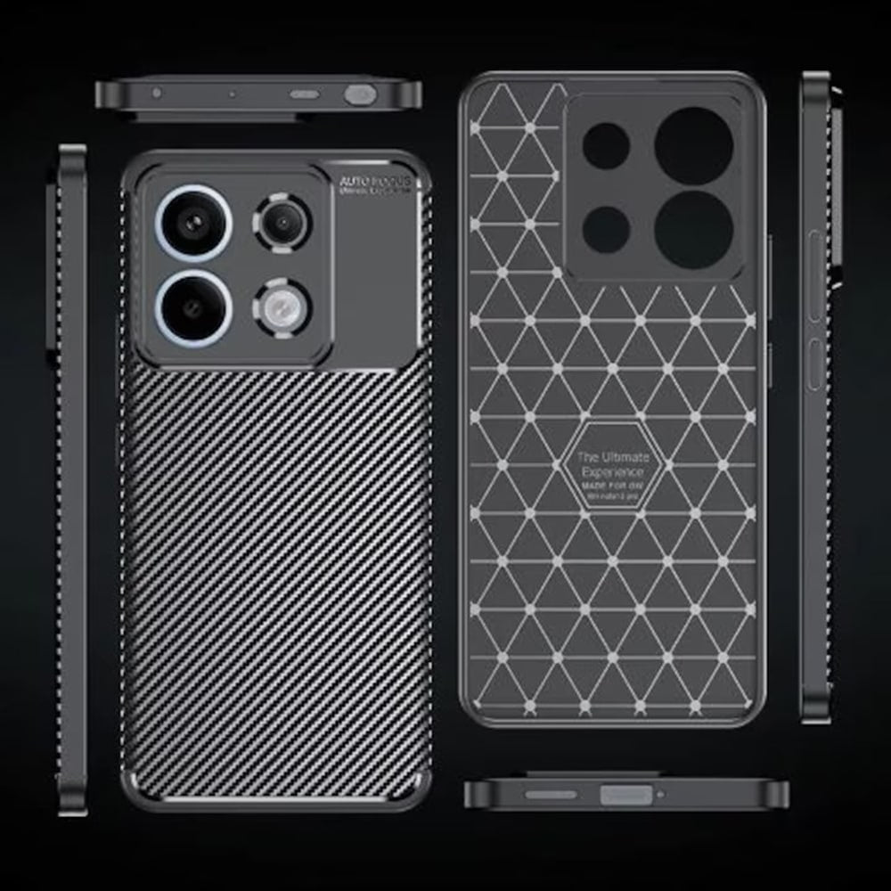 Techsuit – CarbonFiber pouzdro pro Xiaomi Redmi Note 13 5G – černé