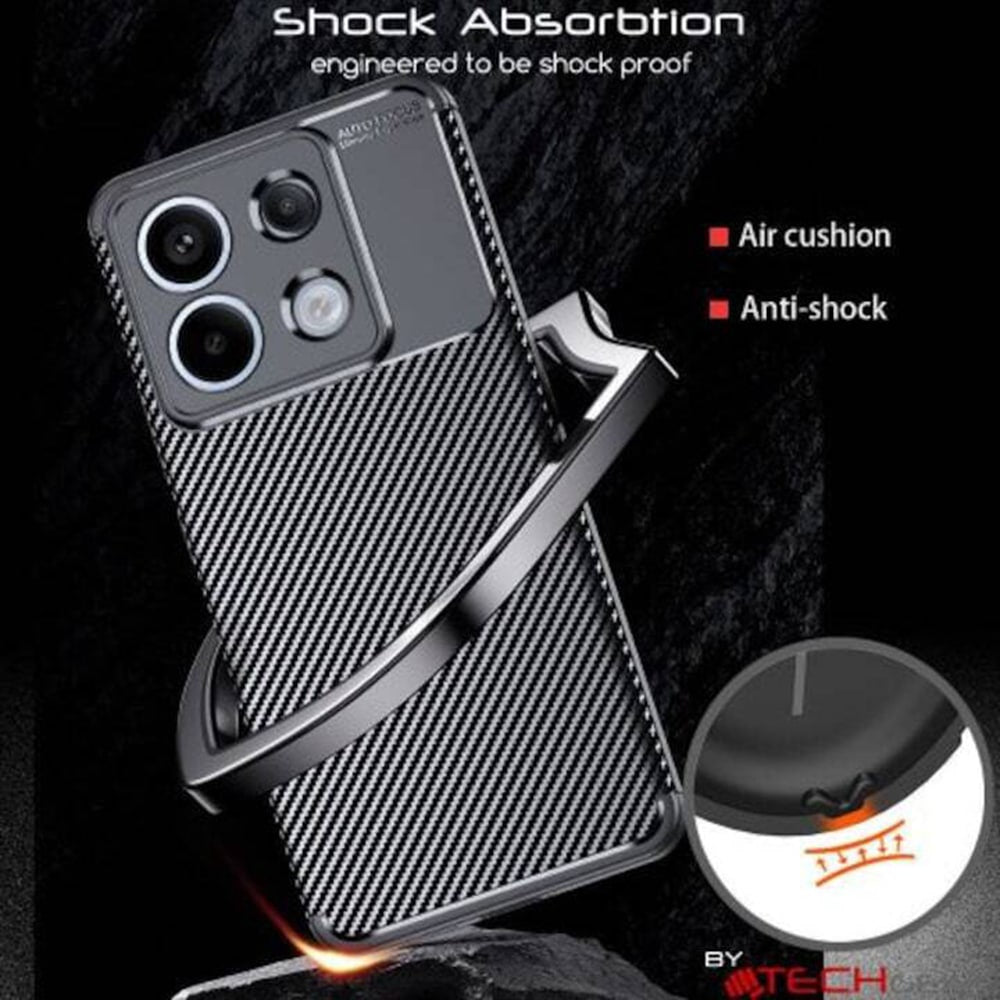 Techsuit – CarbonFiber pouzdro pro Xiaomi Redmi Note 13 5G – černé