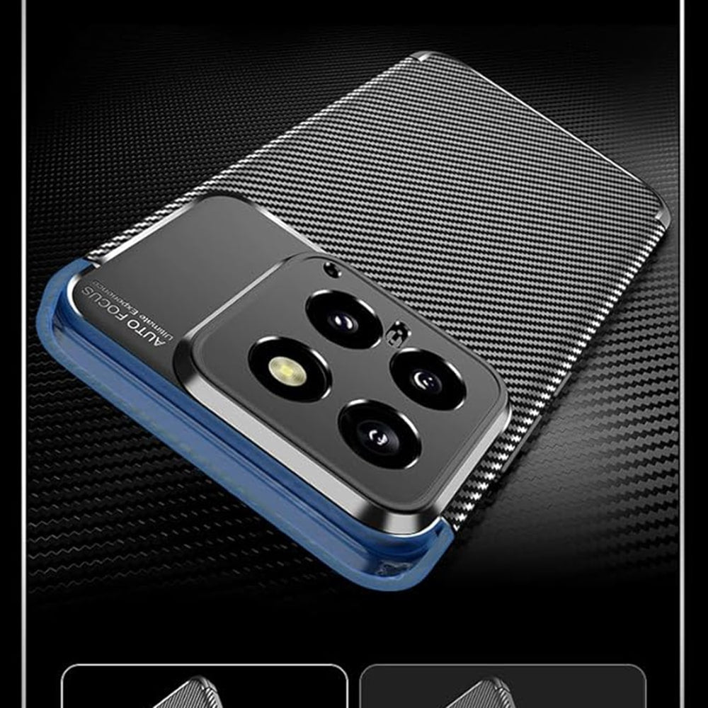 Techsuit – CarbonFiber pouzdro pro Xiaomi 14 – černé