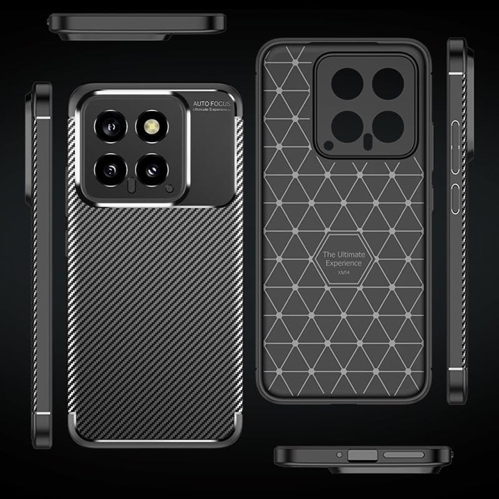 Techsuit – CarbonFiber pouzdro pro Xiaomi 14 – černé