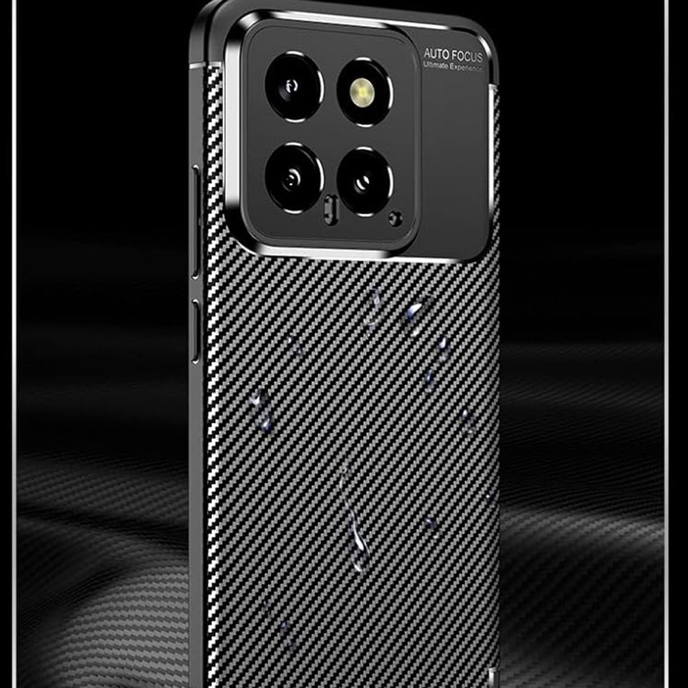 Techsuit – CarbonFiber pouzdro pro Xiaomi 14 – černé