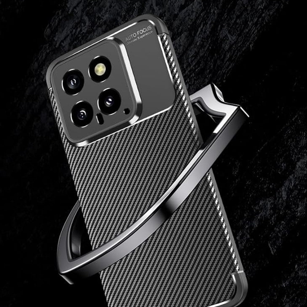 Techsuit – CarbonFiber pouzdro pro Xiaomi 14 – černé