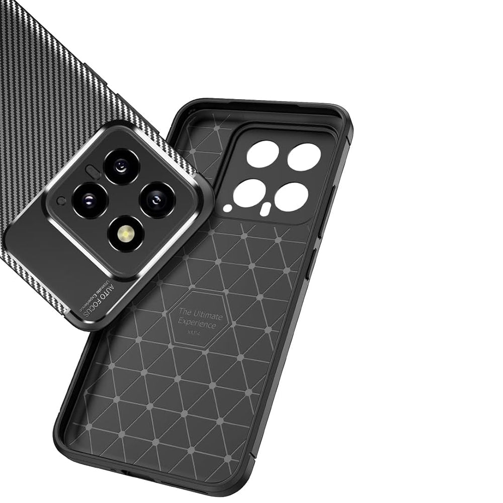 Techsuit – CarbonFiber pouzdro pro Xiaomi 14 – černé