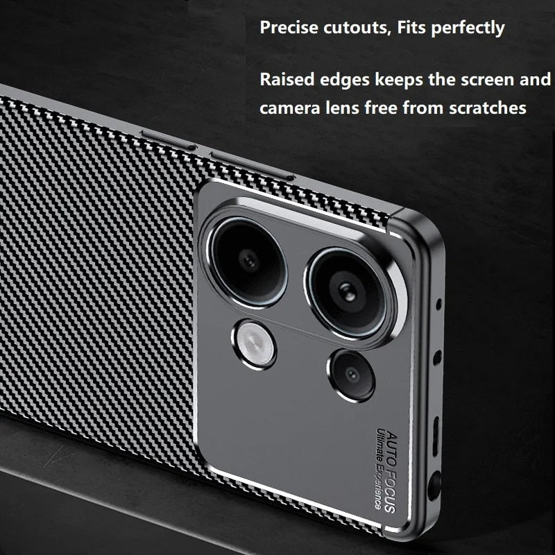 Techsuit – CarbonFiber pouzdro pro Xiaomi Poco X6 Pro – černé