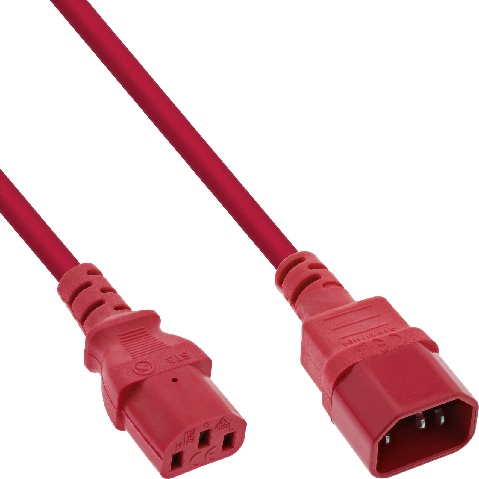 InLine 16505R strujni kabel Crveno 0,5 m C13 spoj C14 spoj