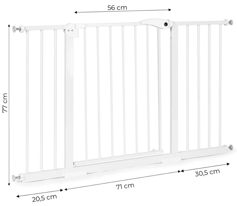 Ecotoys zaštitna ograda 74-132 cm, White