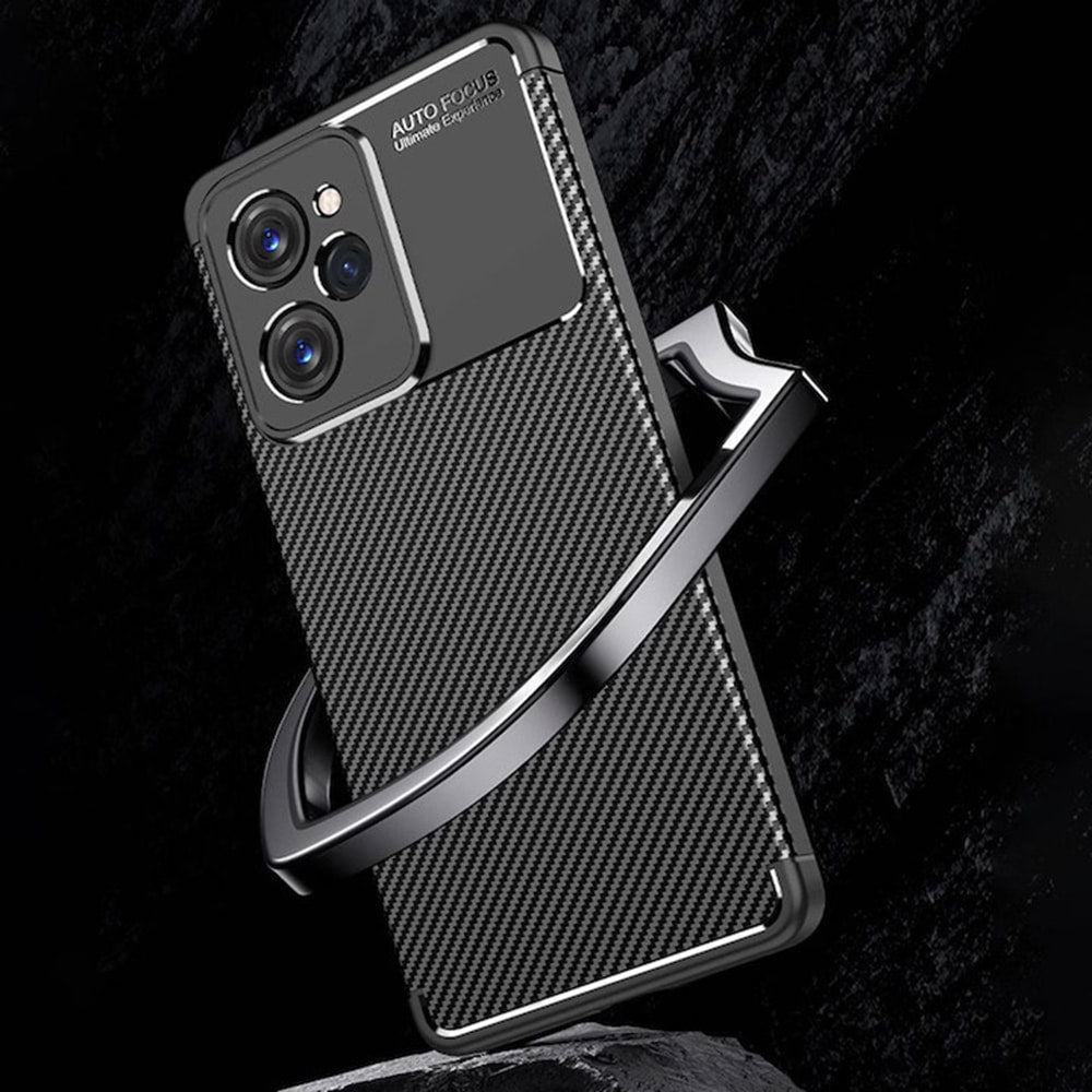 Techsuit – CarbonFiber pouzdro pro Xiaomi Poco X5 Pro – černé