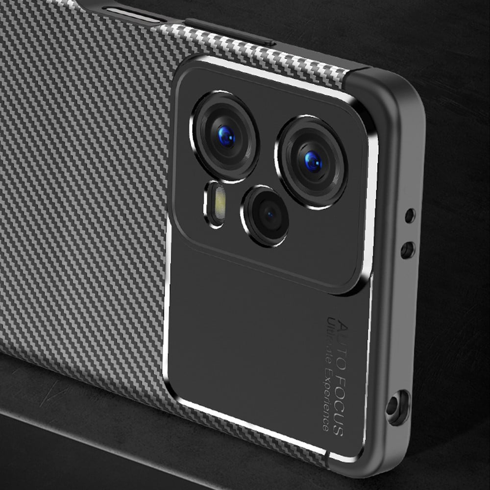 Techsuit – CarbonFiber pouzdro pro Xiaomi Redmi Note 12 5G / Poco X5 – černé