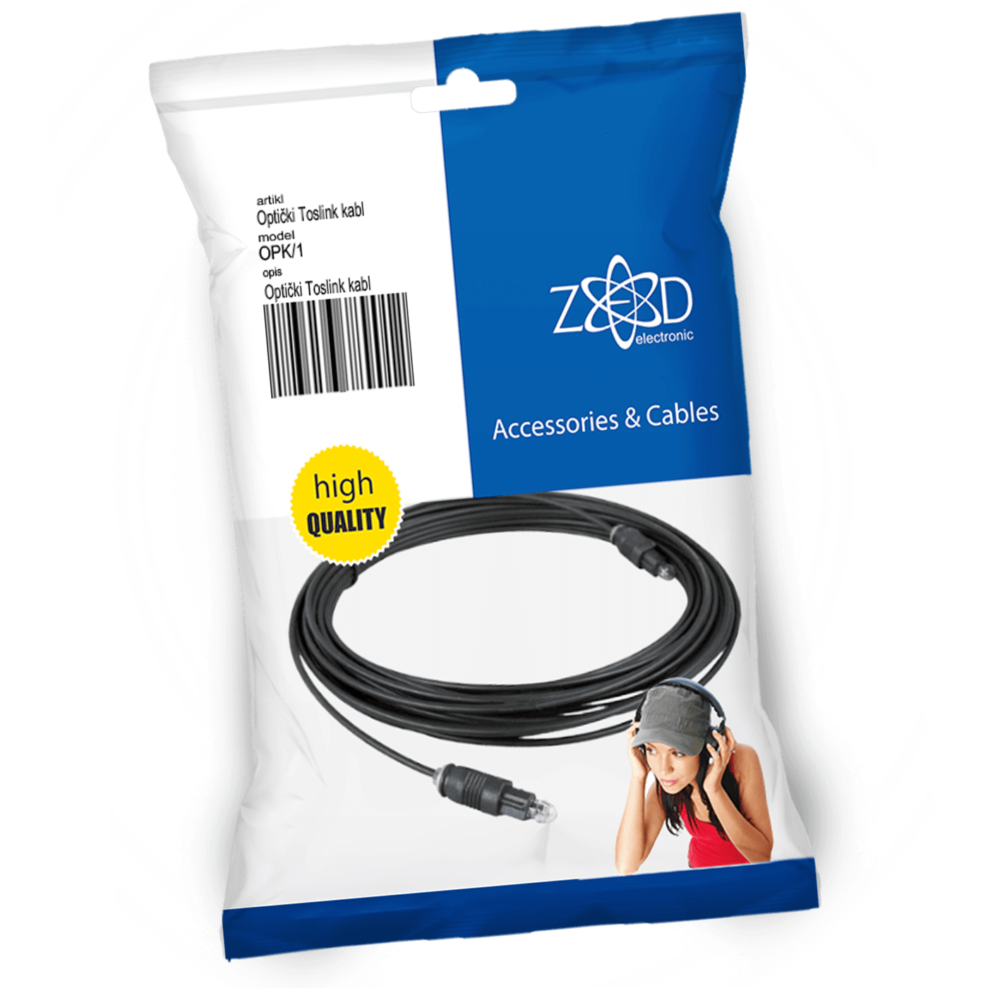 ZED electronic Optički Toslink kabel 1.0 metar, extra kvaliteta - OPK/1