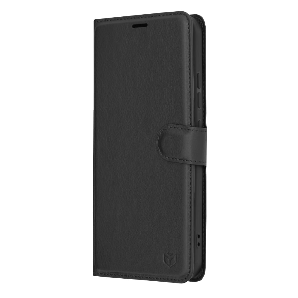 Techsuit – Kožené pouzdro s klopou a peněženkou pro Samsung Galaxy Xcover7 – černé