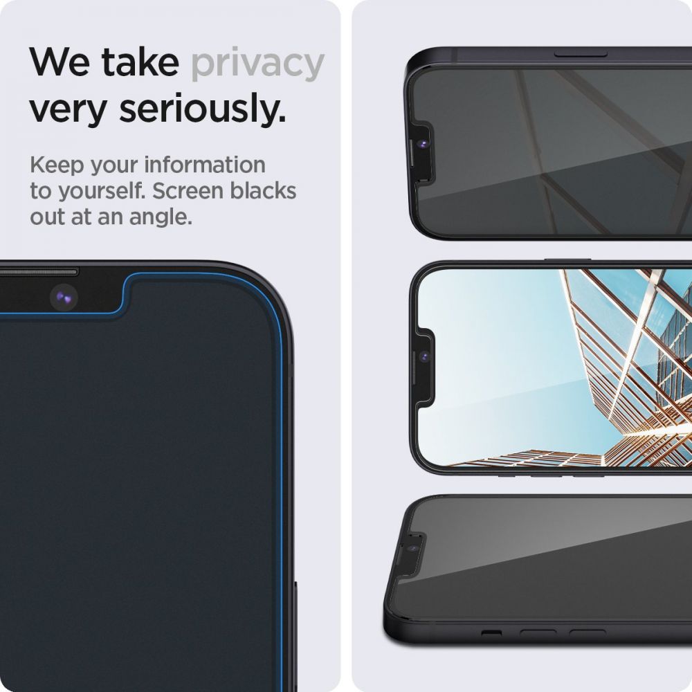 Spigen - Glas.TR EZ-FIT (2 kosa) - iPhone 13 Pro Max / 14 Plus - Zasebnost