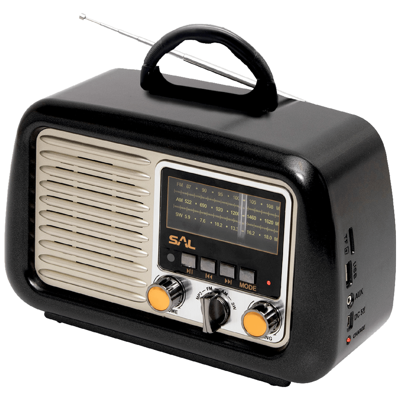 SAL Retro radio + BT bežični zvučnik, 4in1, FM, MP3, AUX - RRT 4B