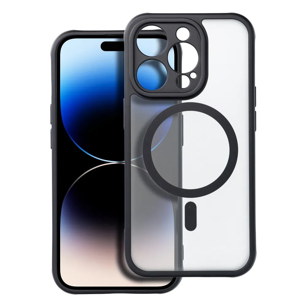 Full Matte Mag Cover maska kompatibilna s MagSafe za iPhone 13 Pro Max crna