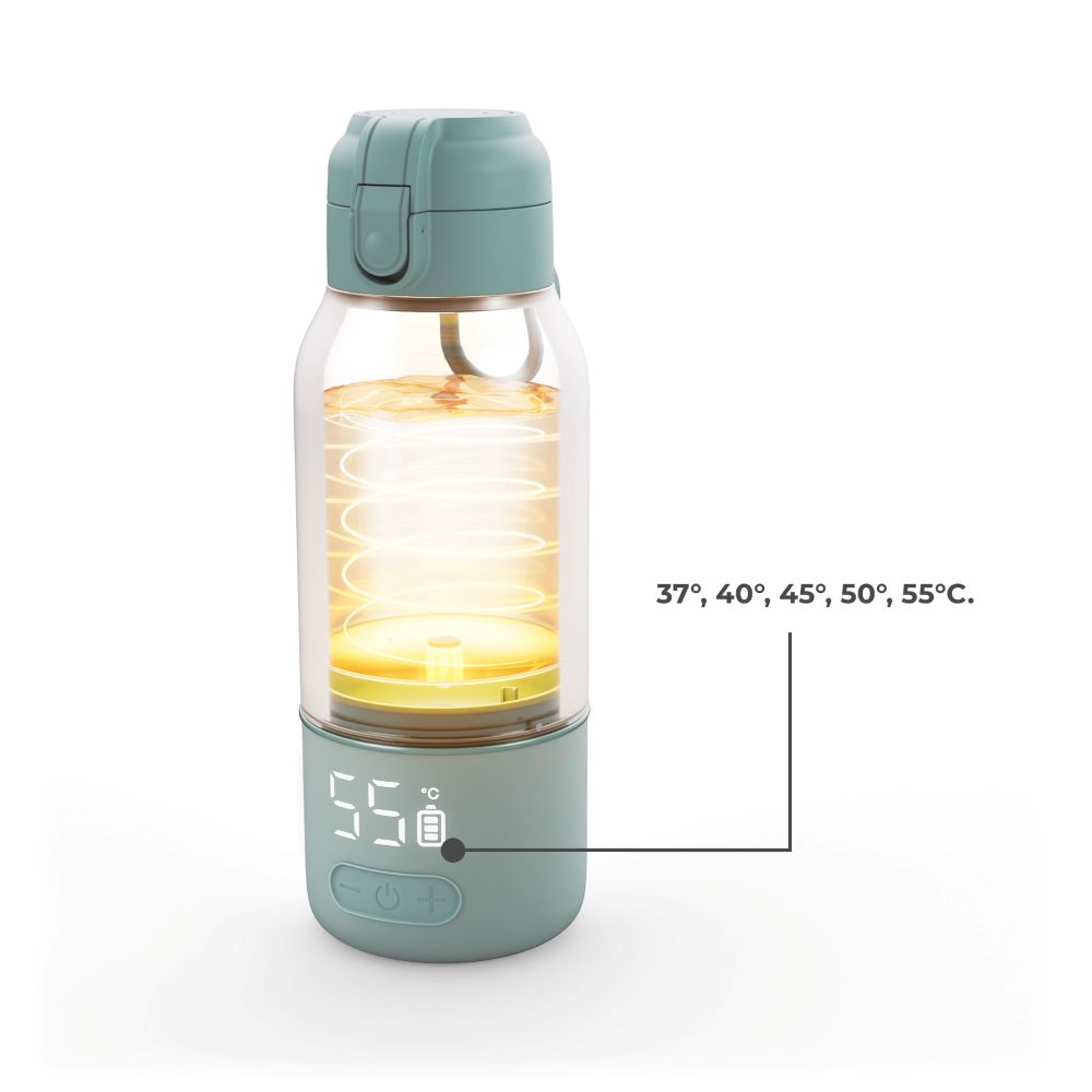 Kinderkraft GAJA prijenosni grijač - bočica/termosica s baterijom 500 ml, Green